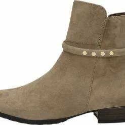 Gabor Enkellaarsjes Dames / Laarzen / Damesschoenen - Suède - 92.716.44 - Beige - Maat 39 -Dames Winkel 550x450