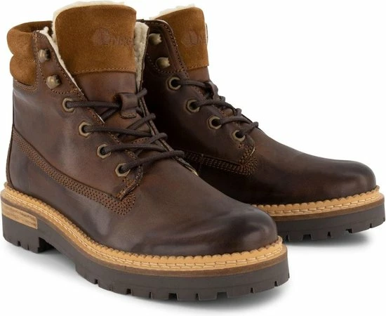 NoGRZ C.Ribart - Wol Gevoerde Halfhoge Damesschoen - Cognac Bruin Leer - Maat 40 4 NoGRZ C.Ribart - Wol Gevoerde Halfhoge Damesschoen - Cognac Bruin Leer - Maat 40 - Afbeelding 2