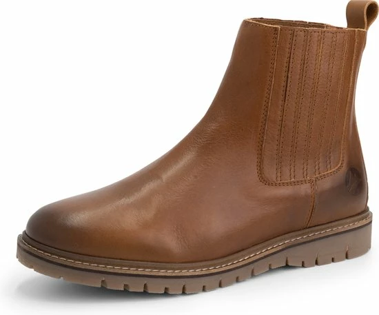 Travelin' Ruca Dames Leren Enkellaarzen - Stoere Chelseaboots - Cognac Bruin Leer - Maat 38 8 Travelin' Ruca Dames Leren Enkellaarzen - Stoere Chelseaboots - Cognac Bruin Leer - Maat 38 - Afbeelding 6