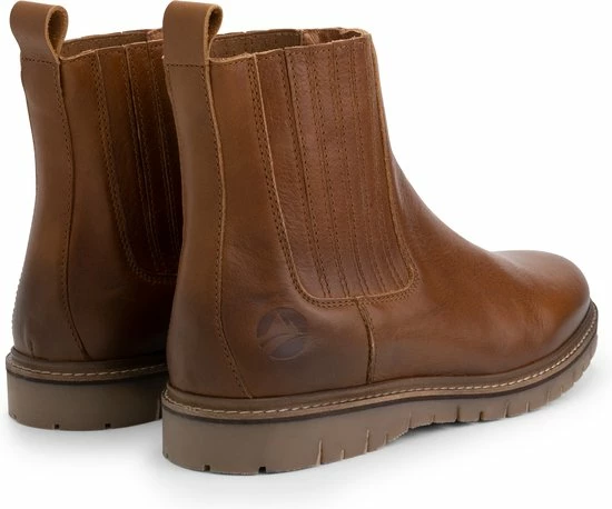 Travelin' Ruca Dames Leren Enkellaarzen - Stoere Chelseaboots - Cognac Bruin Leer - Maat 38 5 Travelin' Ruca Dames Leren Enkellaarzen - Stoere Chelseaboots - Cognac Bruin Leer - Maat 38 - Afbeelding 3