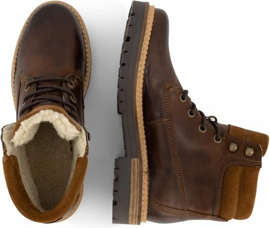 NoGRZ C.Ribart - Wol Gevoerde Halfhoge Damesschoen - Cognac Bruin Leer - Maat 40 6 NoGRZ C.Ribart - Wol Gevoerde Halfhoge Damesschoen - Cognac Bruin Leer - Maat 40 - Afbeelding 4