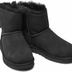 Ugg Mini Bailey Fluff Bow Laarzen Zwart - Dames Laarzen - 1123635-BLK - Maat 40 -Dames Winkel 550x469