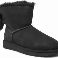 Ugg Mini Bailey Fluff Bow Laarzen Zwart - Dames Laarzen - 1123635-BLK - Maat 40 -Dames Winkel 550x484 1