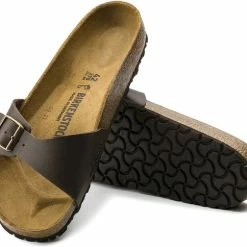 Birkenstock Madrid Dames Slippers Dark Brown Regular-fit | Bruin | Imitatieleer | Maat 40 -Dames Winkel 550x484 3