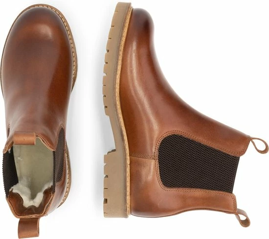 Travelin' Rosseland Dames Leren Chelseaboots - Wol Gevoerd - Cognac Leer - Maat 38 7 Travelin' Rosseland Dames Leren Chelseaboots - Wol Gevoerd - Cognac Leer - Maat 38 - Afbeelding 5