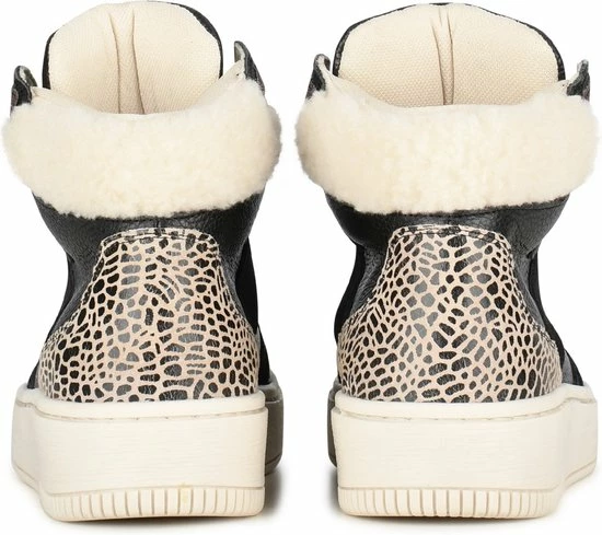 Ps Poelman ESQUIMO Dames Hoge Sneakers Teddy - Zwart Multi - Maat 40 7 Ps Poelman ESQUIMO Dames Hoge Sneakers Teddy - Zwart Multi - Maat 40 - Afbeelding 5