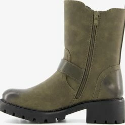 Super Cracks Supercracks Dames Biker Boots - Groen - Maat 38 -Dames Winkel 550x507