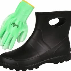 Sarcia Zwarte Lemigo Regenlaarzen Voor Tuin + Tuinhandschoenen Maat - 42