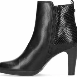 Manfield - Dames - Zwarte Leren Enkellaarsjes Met Hak - Maat 38 -Dames Winkel 550x510 9