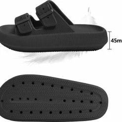 Geweo Slippers - Badslippers Heren Dames - Strand Sandalen Dubbele Gesp - Pillow Slides Slippers - Kerstmis - Kerstfeest - Christmas Gift - Unisex - Dikke Zool Antislip - Lichtgewicht - Zwart - Maat 3738 9 Geweo Slippers - Badslippers Heren Dames - Strand Sandalen Dubbele Gesp - Pillow Slides Slippers - Kerstmis - Kerstfeest - Christmas Gift - Unisex - Dikke Zool Antislip - Lichtgewicht - Zwart - Maat 3738 -Dames Winkel 550x512 1