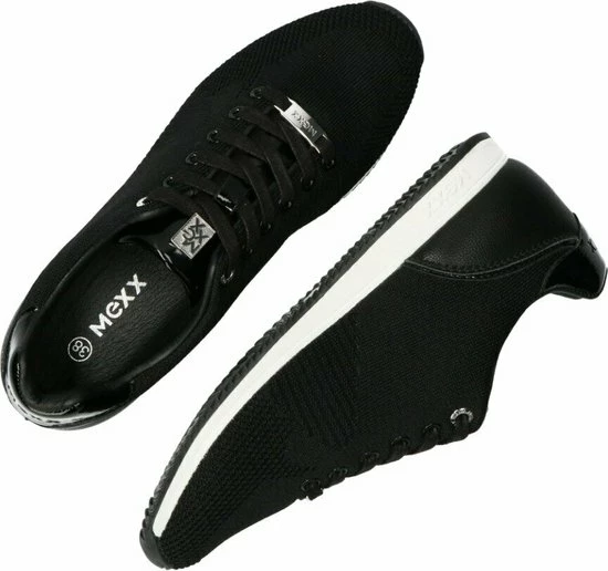 Mexx Sneaker Cato Zwart Met Witte Zool - Dames - Maat 38 9 Mexx Sneaker Cato Zwart Met Witte Zool - Dames - Maat 38 - Afbeelding 7