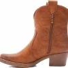 Weloveshoes SmileFavorites® Dames Cowboylaarzen Met Hak Kort - Imitatieleer - Camel - Maat 37 2 Weloveshoes SmileFavorites® Dames Cowboylaarzen Met Hak Kort - Imitatieleer - Camel - Maat 37 -Dames Winkel 550x520 3