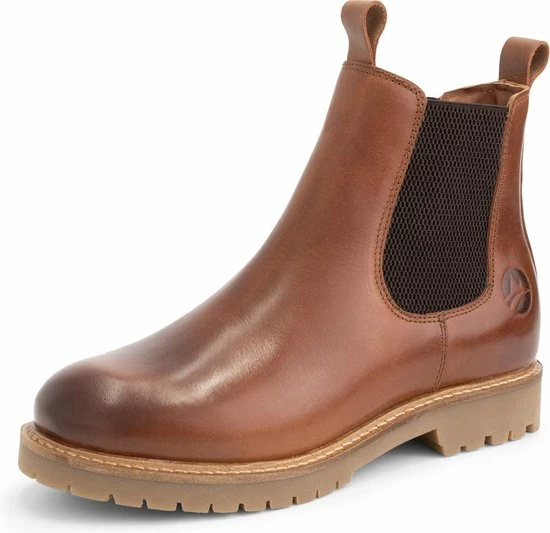 Travelin' Rosseland Dames Leren Chelseaboots - Wol Gevoerd - Cognac Leer - Maat 38 9 Travelin' Rosseland Dames Leren Chelseaboots - Wol Gevoerd - Cognac Leer - Maat 38 - Afbeelding 7