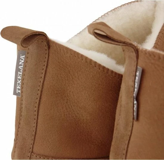 Texelana Sloffen En Pantoffels Voor Dames & Heren - Pantoffel Van Schapenvacht - Model Katja Cognac - Maat 47 9 Texelana Sloffen En Pantoffels Voor Dames & Heren - Pantoffel Van Schapenvacht - Model Katja Cognac - Maat 47 - Afbeelding 7