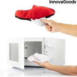 Innovagoods VERWARDE SLIPPERS, OP TE WARMEN IN DE MAGNETRON ROOD - Magnetron Sloffen Dames - Magnetron Sloffen Heren - Magnetron Sloffen - Warmies Sloffen - Verwarmde Sloffen - Warmte Sloffen - Magnetron Sokken - Warmies Slippies - Warmte Pantoffels - Hot Feet -Dames Winkel 550x538 4
