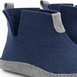 Travelin' Stay-Home Dames Sloffen - Wollen Pantoffels - Suède Zool - Navy Blauw - Maat 39 -Dames Winkel 550x539 4