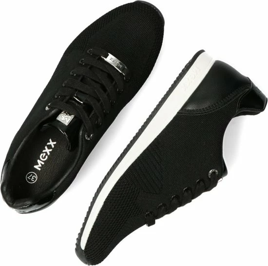 Mexx Sneaker Cato Zwart Met Witte Zool - Dames - Maat 38 14 Mexx Sneaker Cato Zwart Met Witte Zool - Dames - Maat 38 - Afbeelding 12