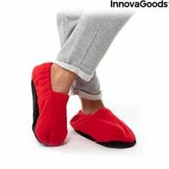 Innovagoods VERWARDE SLIPPERS, OP TE WARMEN IN DE MAGNETRON ROOD - Magnetron Sloffen Dames - Magnetron Sloffen Heren - Magnetron Sloffen - Warmies Sloffen - Verwarmde Sloffen - Warmte Sloffen - Magnetron Sokken - Warmies Slippies - Warmte Pantoffels - Hot Feet -Dames Winkel 550x548 6