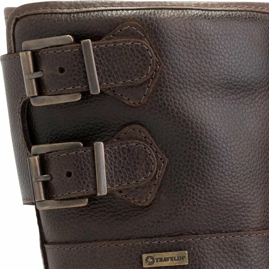 Travelin' Yukon Dames Outdoorlaarzen - Vibram Zool - Waterdicht - Wol Gevoerd - Donkerbruin Leer - Maat 39 7 Travelin' Yukon Dames Outdoorlaarzen - Vibram Zool - Waterdicht - Wol Gevoerd - Donkerbruin Leer - Maat 39 - Afbeelding 5