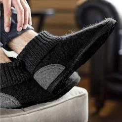 Giesswein Giesswein Kramsach Pantoffel Sloffen - Maat 37 - Unisex - Zwart,grijs -Dames Winkel 550x549 16