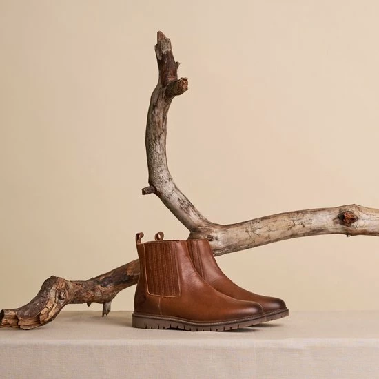 Travelin' Ruca Dames Leren Enkellaarzen - Stoere Chelseaboots - Cognac Bruin Leer - Maat 38 10 Travelin' Ruca Dames Leren Enkellaarzen - Stoere Chelseaboots - Cognac Bruin Leer - Maat 38 - Afbeelding 8