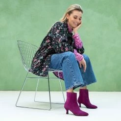 VIA VAI Noelle Rox Enkellaarsjes Dames - Paars - Maat 40 -Dames Winkel 550x550 14