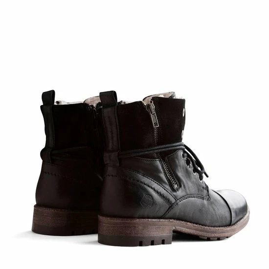 NoGRZ P.Post - Dames Leren Enkellaars - Winter Veterboots - Wol Gevoerd - Zwart - Maat 42 4 NoGRZ P.Post - Dames Leren Enkellaars - Winter Veterboots - Wol Gevoerd - Zwart - Maat 42 - Afbeelding 2