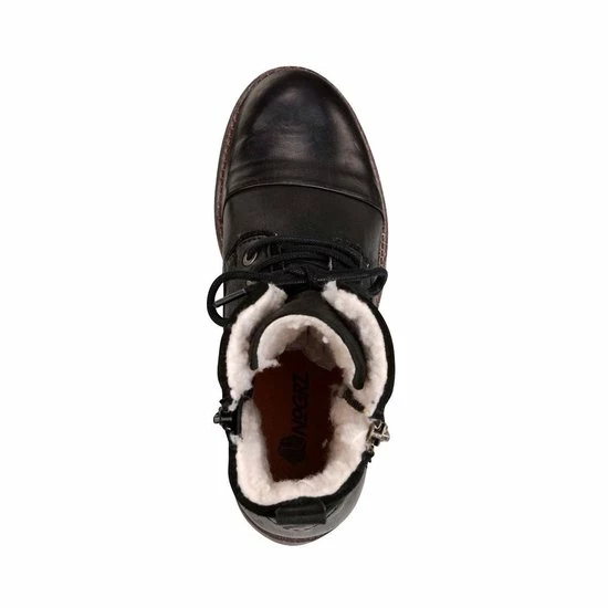 NoGRZ P.Post - Dames Leren Enkellaars - Winter Veterboots - Wol Gevoerd - Zwart - Maat 42 6 NoGRZ P.Post - Dames Leren Enkellaars - Winter Veterboots - Wol Gevoerd - Zwart - Maat 42 - Afbeelding 4