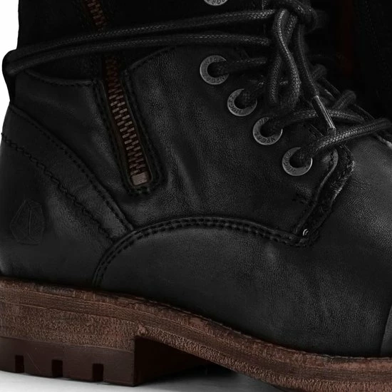 NoGRZ P.Post - Dames Leren Enkellaars - Winter Veterboots - Wol Gevoerd - Zwart - Maat 42 8 NoGRZ P.Post - Dames Leren Enkellaars - Winter Veterboots - Wol Gevoerd - Zwart - Maat 42 - Afbeelding 6