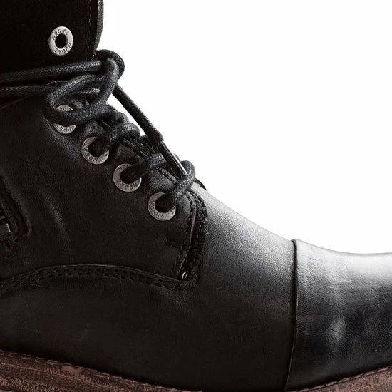 NoGRZ P.Post - Dames Leren Enkellaars - Winter Veterboots - Wol Gevoerd - Zwart - Maat 42 9 NoGRZ P.Post - Dames Leren Enkellaars - Winter Veterboots - Wol Gevoerd - Zwart - Maat 42 - Afbeelding 7