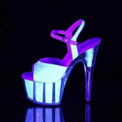 Pleaser Sandaal Met Enkelband, Paaldans Schoenen -38 Shoes- ADORE-710UVG Paaldans Schoenen Wit -Dames Winkel 550x550 163