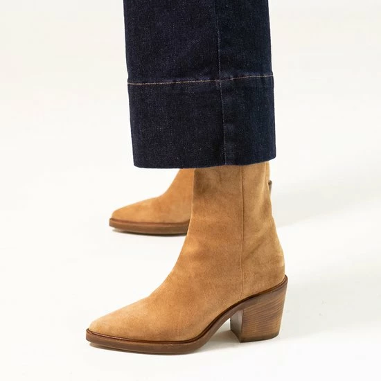 VIA VAI Kailee Faye Enkellaarsjes Dames - Cognac - Maat 38 8 VIA VAI Kailee Faye Enkellaarsjes Dames - Cognac - Maat 38 - Afbeelding 6