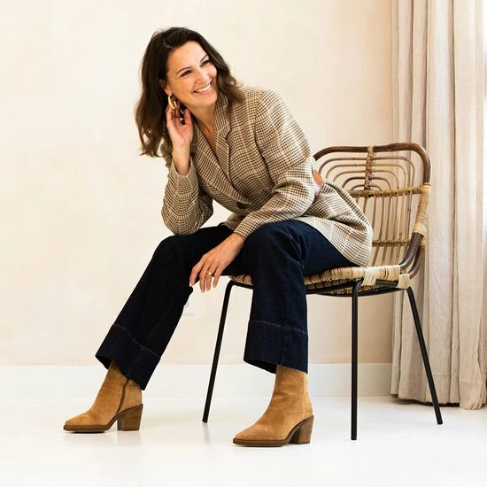 VIA VAI Kailee Faye Enkellaarsjes Dames - Cognac - Maat 38 9 VIA VAI Kailee Faye Enkellaarsjes Dames - Cognac - Maat 38 - Afbeelding 7