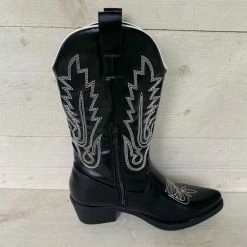 Weloveshoes SmileFavorites® Dames Cowboylaarzen Met Hak - Imitatieleer - Zwart - Maat 37 -Dames Winkel 550x550 190