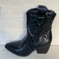Weloveshoes SmileFavorites® Dames Cowboylaarzen Met Hak Kort - Imitatieleer - Zwart - Maat 37 12 Weloveshoes SmileFavorites® Dames Cowboylaarzen Met Hak Kort - Imitatieleer - Zwart - Maat 37 -Dames Winkel 550x550 199