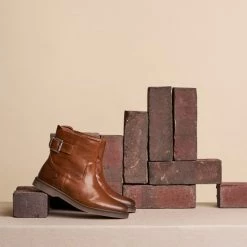 Travelin' Louargat Dames Leren Enkellaarsjes - Boots Vrouwen - Cognac Bruin Leer - Maat 37 -Dames Winkel 550x550 212