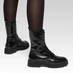 Ann Rocks Ann Rocks Veterboots Zwart Leer - Maat 39 -Dames Winkel 550x550 222
