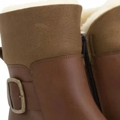 Travelin' Gyre - Leren Dames Enkellaarzen - Wol Gevoerd - Cognac Bruin Leer - Maat 40 -Dames Winkel 550x550 225