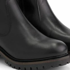 Mysa Ivy Dames Leren Enkellaarzen - Gevoerde Boots - Zwart Leer - Maat 42 -Dames Winkel 550x550 265