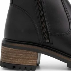 Mysa Ivy Dames Leren Enkellaarzen - Gevoerde Boots - Zwart Leer - Maat 42 -Dames Winkel 550x550 266