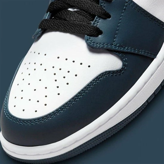 Nike Air Jordan 1 Mid, Amory Navy/White/-Black, Mid Teal, 554725 411, EUR 45 14 Nike Air Jordan 1 Mid, Amory Navy/White/-Black, Mid Teal, 554725 411, EUR 45 - Afbeelding 12