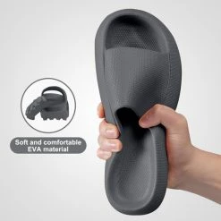 Geweo - Badslippers - EVA Slippers Heren Dames - Pillow Slides - Kerstmis - Kerstfeest - Christmas Gift - Unisex - Verdikte - Antislip - Lichtgewicht - Donker Grijs - Maat 40/41 -Dames Winkel 550x550 286