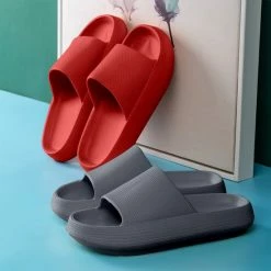 Geweo - Badslippers - EVA Slippers Heren Dames - Pillow Slides - Kerstmis - Kerstfeest - Christmas Gift - Unisex - Verdikte - Antislip - Lichtgewicht - Donker Grijs - Maat 40/41 -Dames Winkel 550x550 288