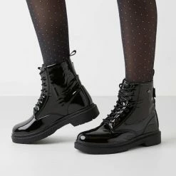 British Knights BLAKE Dames Veter Boot - Zwart Glanzend - Maat 42 -Dames Winkel 550x550 311