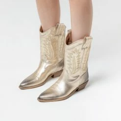 Sacha - Dames - Goudkleurige Leren Cowboy Laarzen - Maat 40 -Dames Winkel 550x550 35