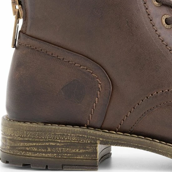 NoGRZ A.Aalto Leren Enkellaarzen Dames - Wol Gevoerde Veterschoenen - Donkerbruin Leer - Maat 38 11 NoGRZ A.Aalto Leren Enkellaarzen Dames - Wol Gevoerde Veterschoenen - Donkerbruin Leer - Maat 38 - Afbeelding 9