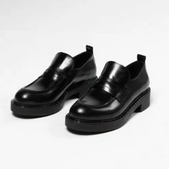 Sacha - Dames - Zwarte Leren Loafers - Maat 39 -Dames Winkel 550x550 82