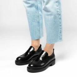 Sacha - Dames - Zwarte Leren Loafers - Maat 39 -Dames Winkel 550x550 83