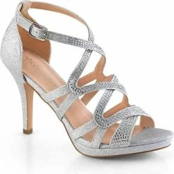 Fabelicious Fabulicious Sandaal Met Enkelband -37 Shoes- DAPHNE-42 Zilverkleurig