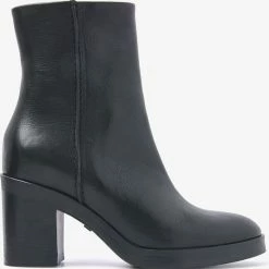 VIA VAI Taara Jade Enkellaarsjes Dames - Zwart - Maat 38